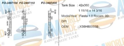 Fiesta Radiator Plastic Tank Rocam Radiator Plastic Tank